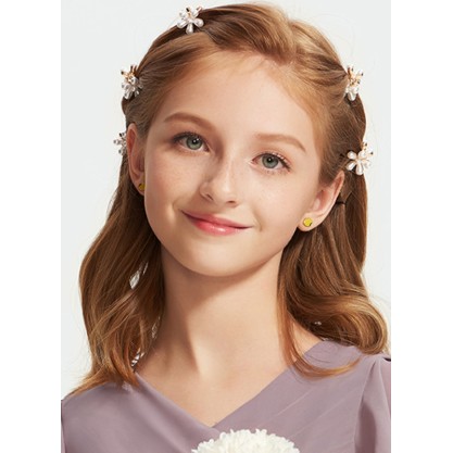 Flower Girl Alloy/Plastic Hairpins With Beading (Set of 6)