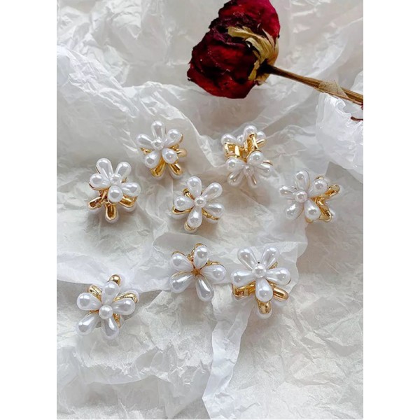 Flower Girl Alloy/Plastic Hairpins With Beading (Set of 6)