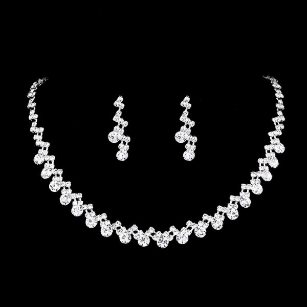 Ladies' Elegant/Beautiful/Classic/Pretty/Attractive Alloy With Round Rhinestone Jewelry Sets