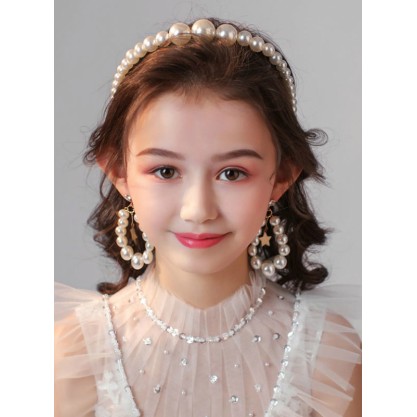 Flower Girl Alloy/Imitation Pearls/Rhinestones Tiaras/Earrings With Imitation Pearls/Rhinestones (Set of 3 pieces)