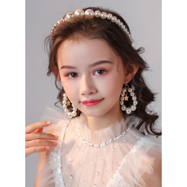 Flower Girl Alloy/Imitation Pearls/Rhinestones Tiaras/Earrings With Imitation Pearls/Rhinestones (Set of 3 pieces)