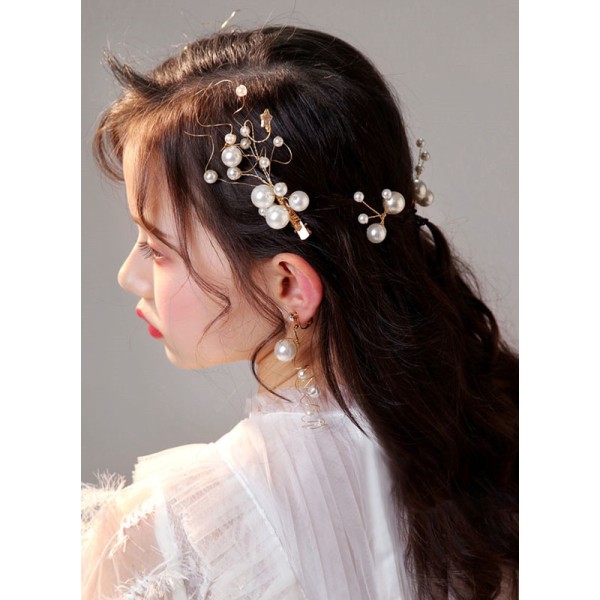 Flower Girl Alloy/Imitation Pearls Tiaras/Earrings With Imitation Pearls/Beading (Set of 7)