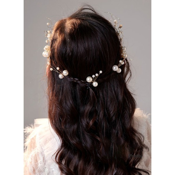 Flower Girl Alloy/Imitation Pearls Tiaras/Earrings With Imitation Pearls/Beading (Set of 7)