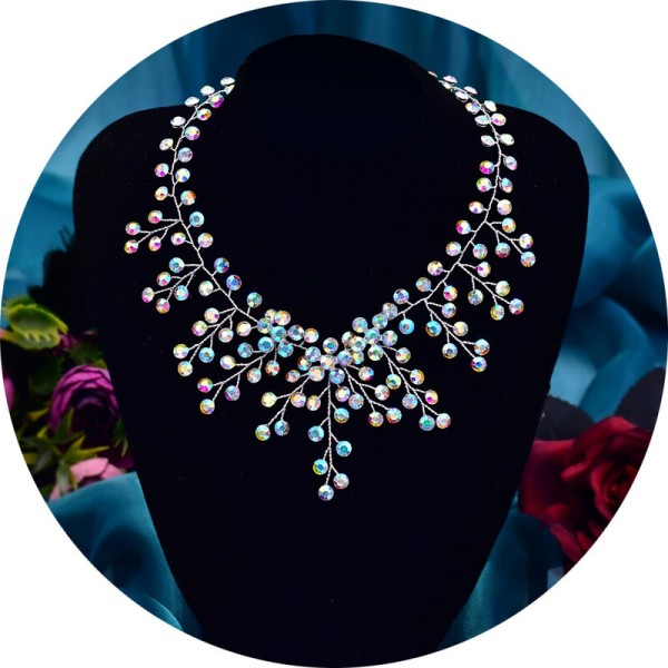 Beautiful Alloy With Round Rhinestone Necklaces