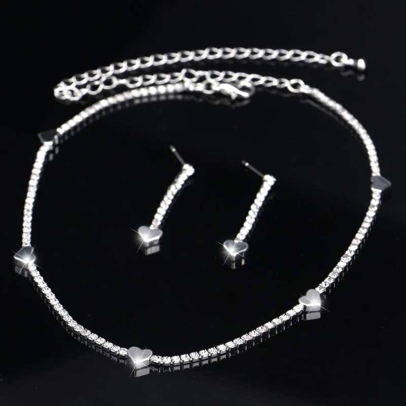 Ladies' Beautiful/Attractive Alloy With Round Rhinestone Jewelry Sets