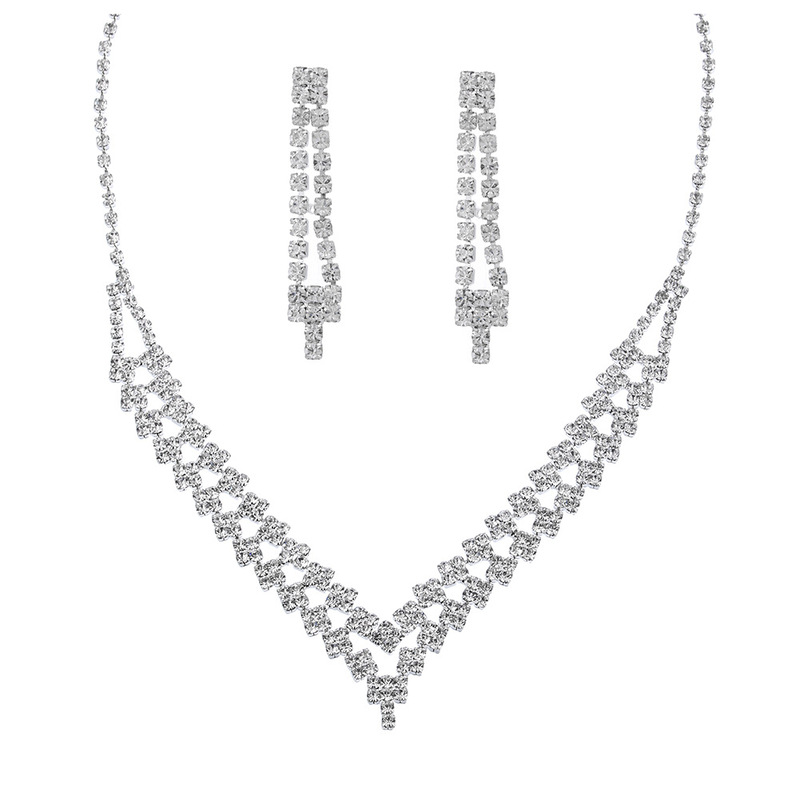 Ladies' Beautiful/Attractive Alloy With Round Rhinestone Jewelry Sets