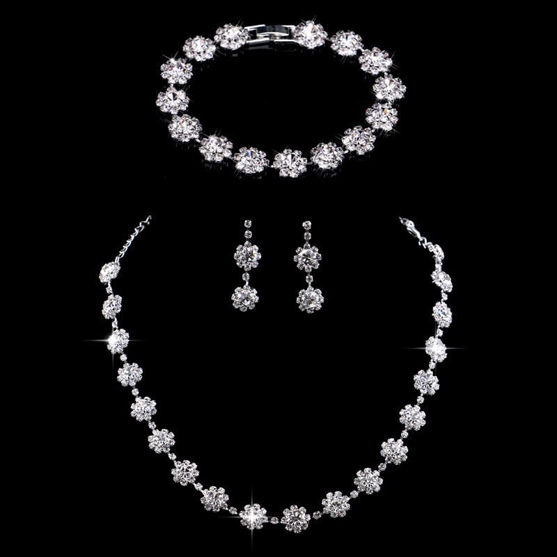 Ladies' Beautiful/Attractive Alloy With Round Rhinestone Jewelry Sets