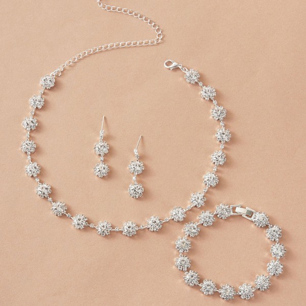 Ladies' Beautiful/Attractive Alloy With Round Rhinestone Jewelry Sets