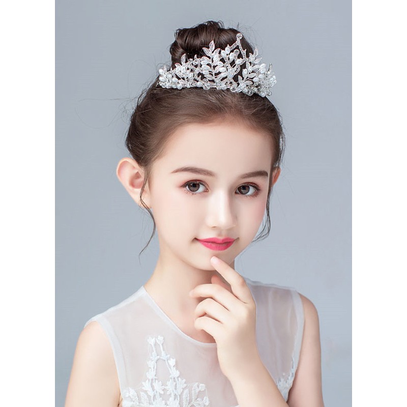 Flower Girl Alloy/Crystal/Rhinestones Tiaras With Crystal/Rhinestones/Beading