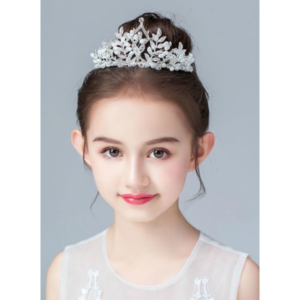 Flower Girl Alloy/Crystal/Rhinestones Tiaras With Crystal/Rhinestones/Beading