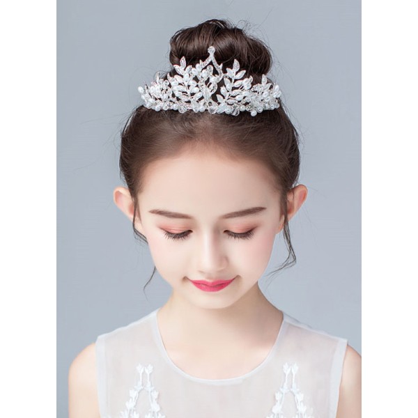 Flower Girl Alloy/Crystal/Rhinestones Tiaras With Crystal/Rhinestones/Beading