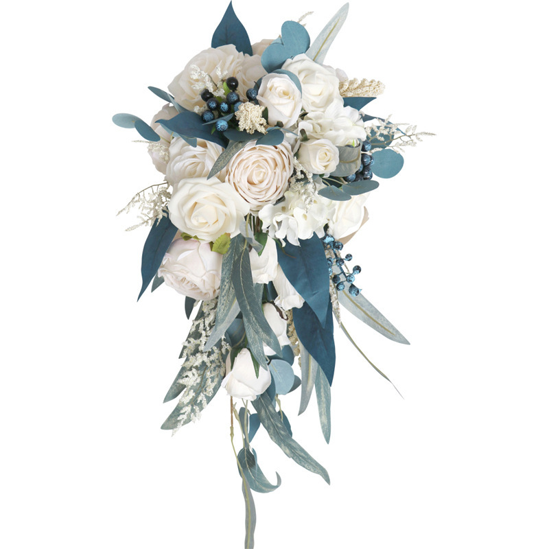 Cascade Silk Flower Bridal Bouquets -