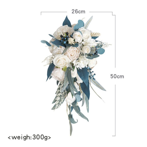 Cascade Silk Flower Bridal Bouquets -