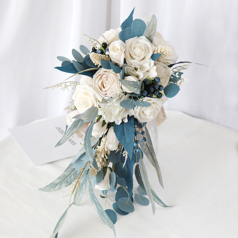 Cascade Silk Flower Bridal Bouquets -