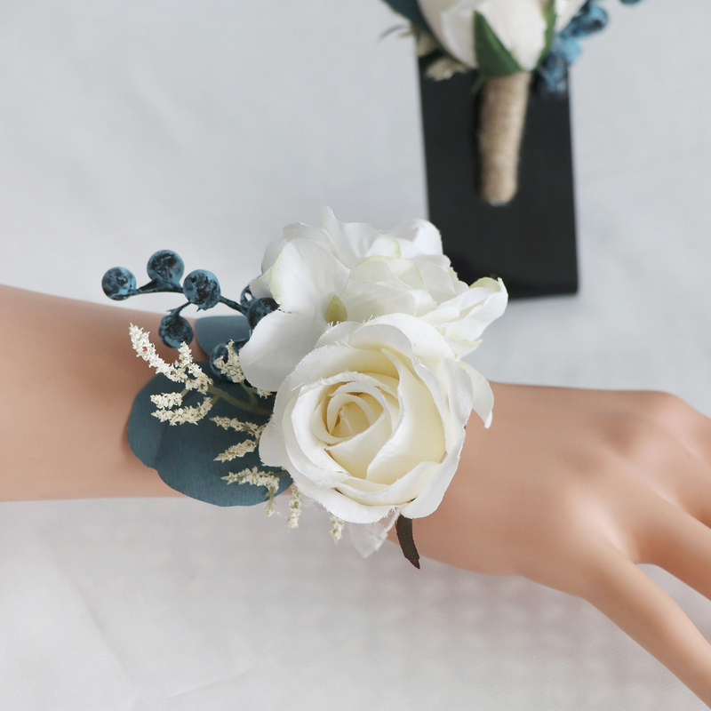 Free-Form Silk Flower Wrist Corsage -