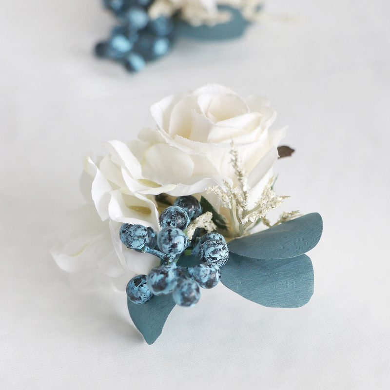 Free-Form Silk Flower Wrist Corsage -