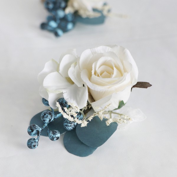 Free-Form Silk Flower Wrist Corsage -