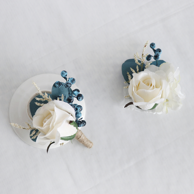 Free-Form Silk Flower Wedding Bouquet sets -