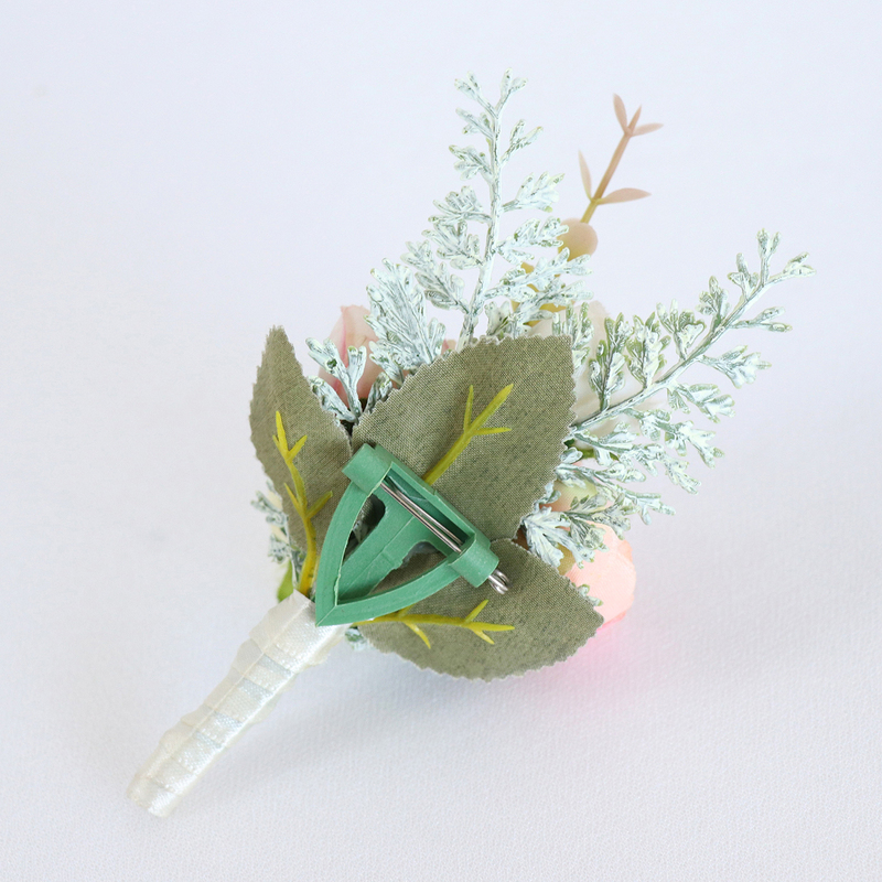 Free-Form Silk Flower Boutonniere -