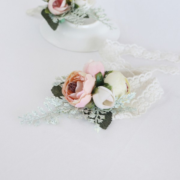 Silk Flower Wrist Corsage -