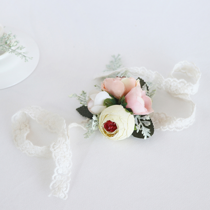 Silk Flower Wrist Corsage -