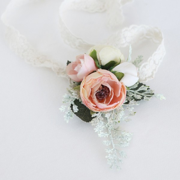 Silk Flower Wrist Corsage -