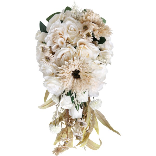 Cascade Silk Flower Bridal Bouquets -