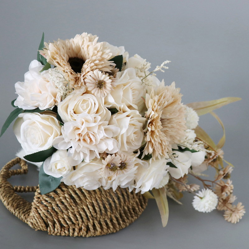 Cascade Silk Flower Bridal Bouquets -