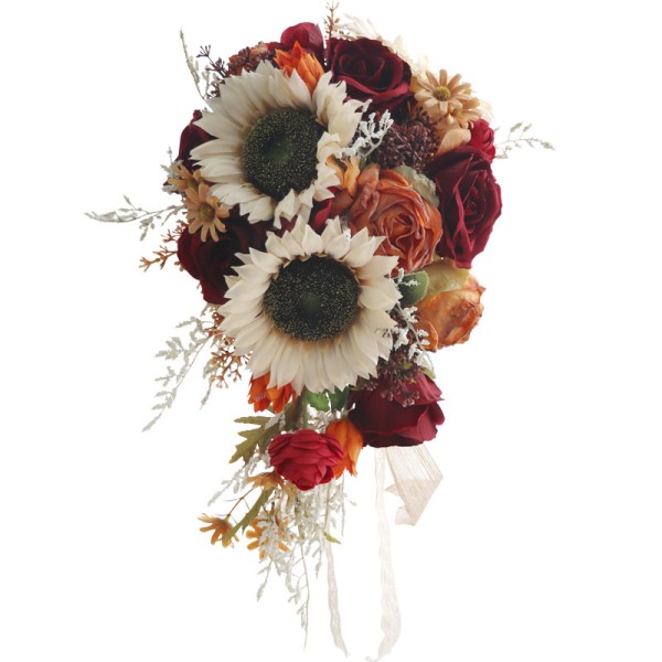 Cascade Silk Flower Bridal Bouquets -