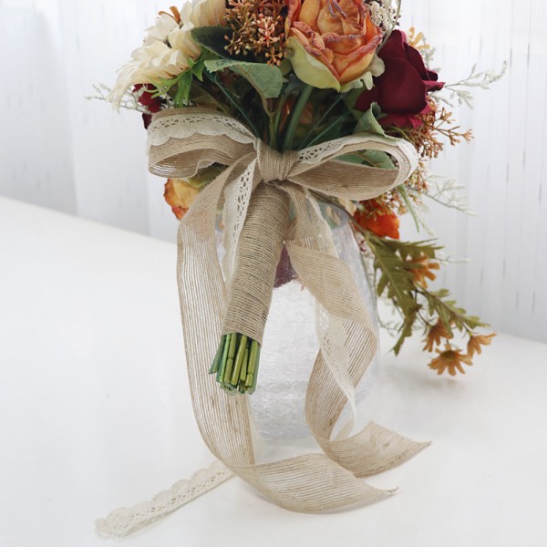 Cascade Silk Flower Bridal Bouquets -