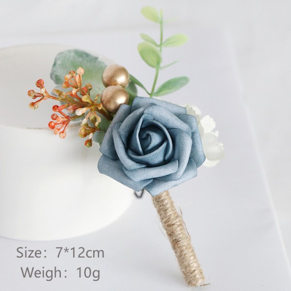 Free-Form Silk Flower Boutonniere -