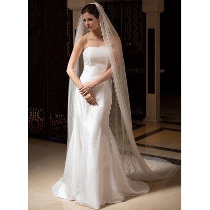 Two-tier Cut Edge Cathedral Bridal Veils