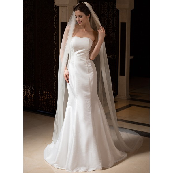 Two-tier Cut Edge Cathedral Bridal Veils