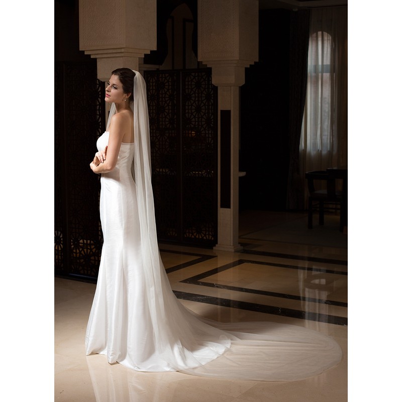 Two-tier Cut Edge Cathedral Bridal Veils