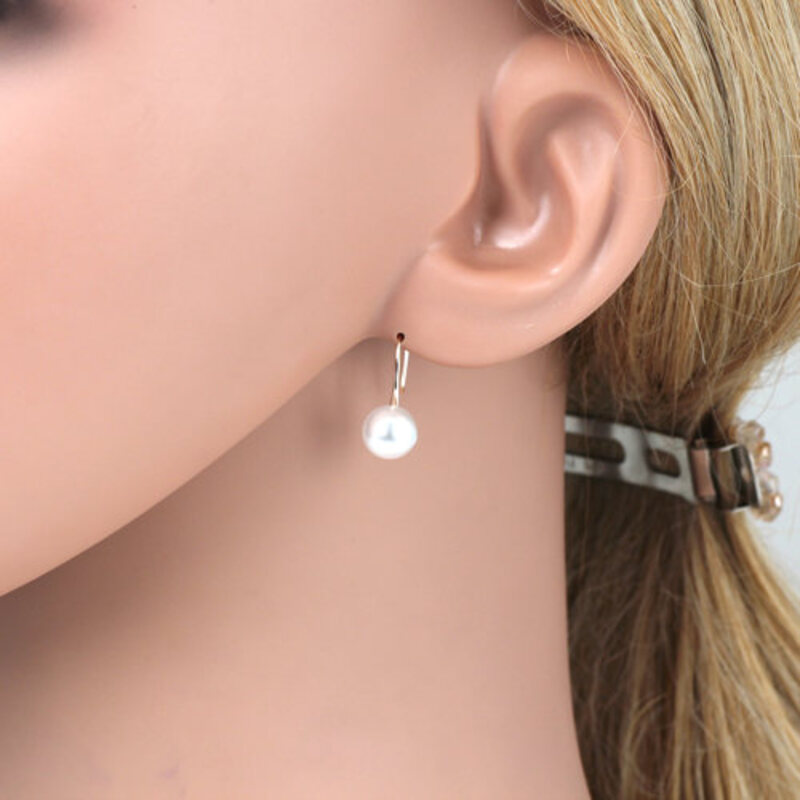 Ladies' Charming Alloy/Pearl&Imitation pearl With Round Pearl Earrings