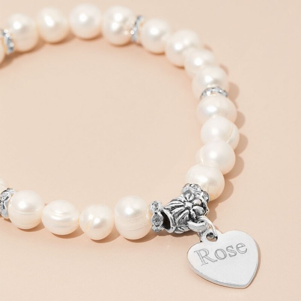 Personalized Child's Personalized Pearl&Imitation pearl With Round Pearl Bracelets