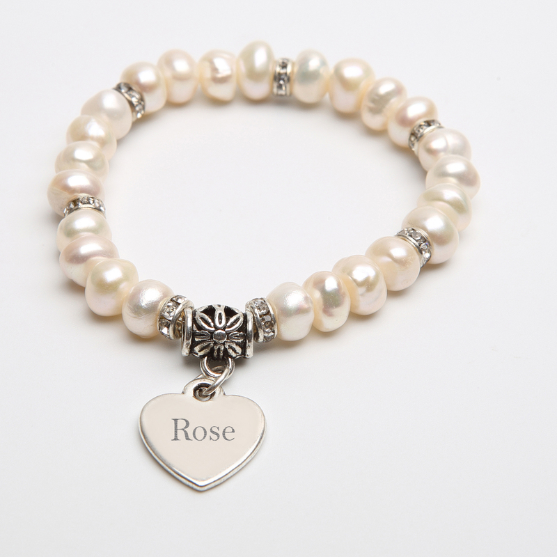 Personalized Child's Personalized Pearl&Imitation pearl With Round Pearl Bracelets