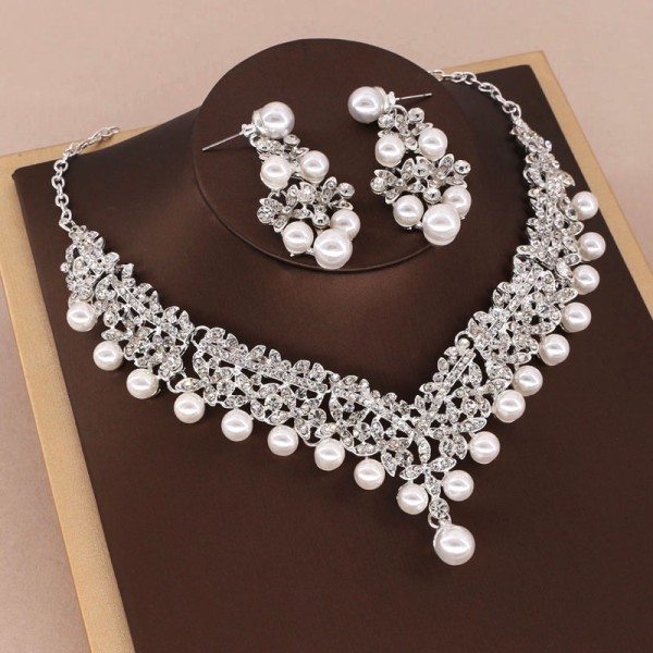 Ladies' Gorgeous Alloy With Irregular Pearl/Rhinestone Jewelry Sets