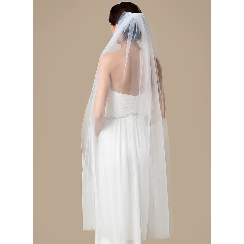 One-tier Cut Edge Waltz Bridal Veils