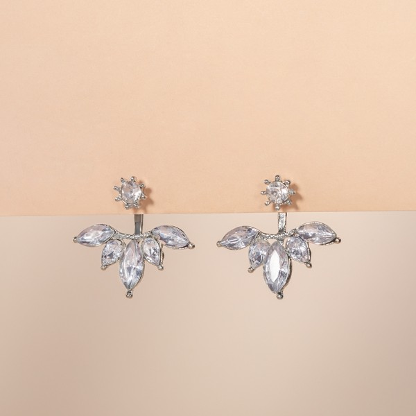 Ladies' Lovely Alloy With Irregular Rhinestone Earrings