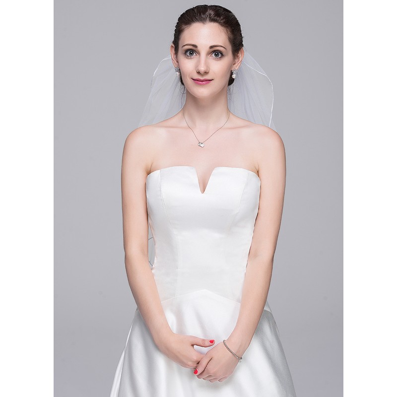 Two-tier Pencil Edge Elbow Bridal Veils