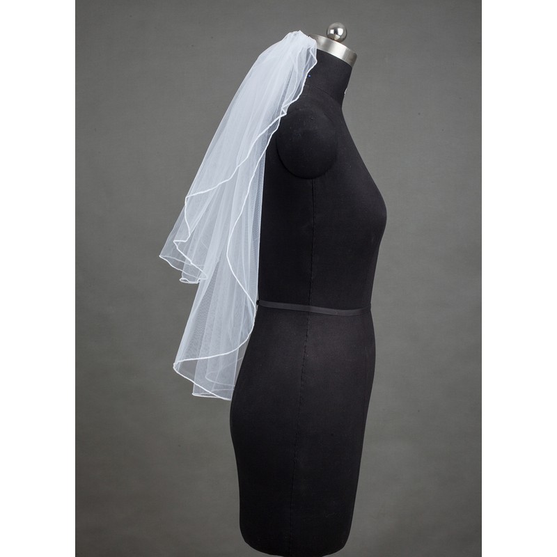 Two-tier Pencil Edge Elbow Bridal Veils