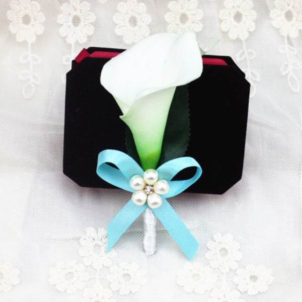 Delicate Free-Form Foam Boutonniere -